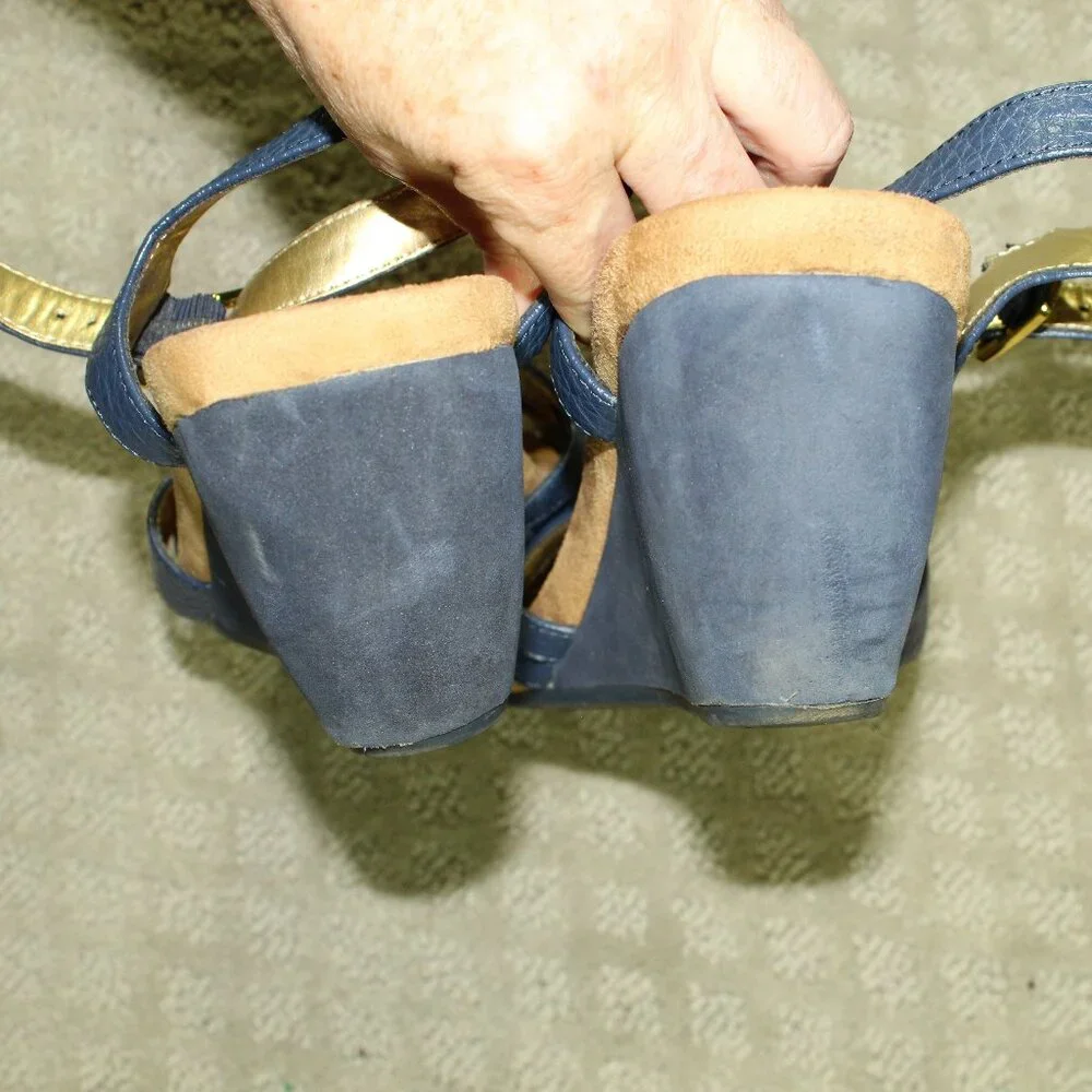Chaps Women's Size 10 Blue Strappy 3